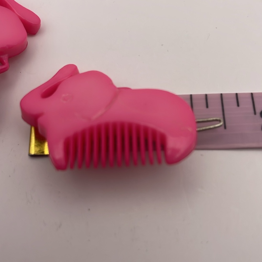 Little Women by Dorothy Kahn Pink Elephant Barrettes (K1) - Picture 6 of 6